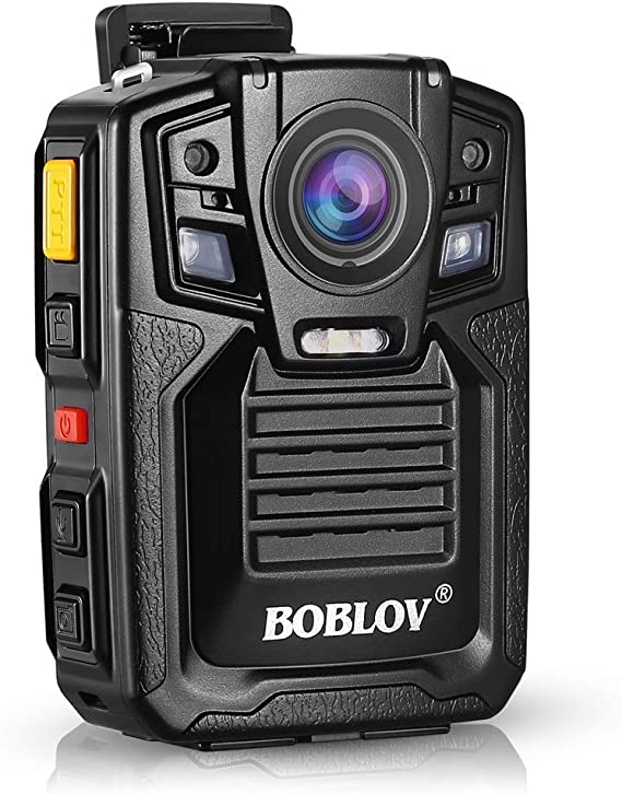 Body Worn Camera with Audio, BOBLOV 1296P Police Body Cameras for Law Enforcement, Security Guard, Waterproof Body Mounted Cam DVR Video IR with Night Vision, 170° Wide Angle(Built in 64GB GPS)
