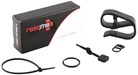 resqme, Inc. accessory pack for resqme Car Escape Tool with Visor Clip, Lanyard and Cable Tie