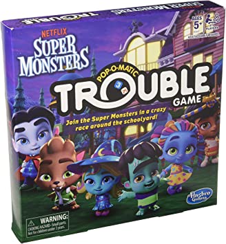 Hasbro Games Trouble: Netflix Super Monsters Edition Board Game for Kids Ages 5