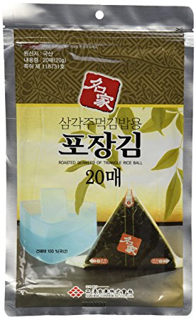 Kaneyama Seaweed Wrappers for Triangular "Onigiri" Rice Ball (20 Sheets Refill)