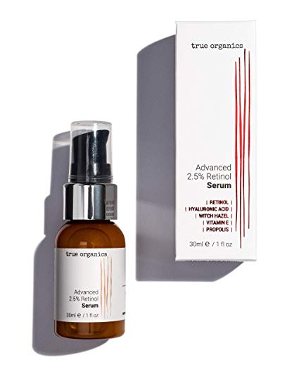 True Organics | Advanced 2.5% Retinol | Organic & Natural | Anti-aging Serum For Wrinkles, Hyperpigmentation, Acne, Dark Spots, Uneven Skin Tone