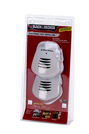 Black & Decker EP321-2P-D6 Ultrasonic Pest Repeller, White