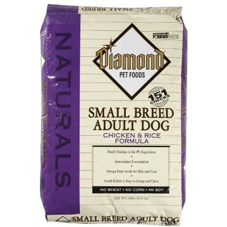 Diamond Naturals Dry Food for Adult Dogs Small Breed Chicken and Rice Formula 18 Pound Bag