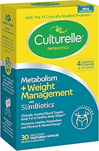 Culturelle Metabolism   Weight Management with SlimBiotics® Probiotic Capsules – 30 Count – Helps Safely Manage Weight - Promotes Healthy Metabolism and Physical & Mental Energy