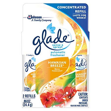 Glade Sense & Spray Automatic Air Freshener Refill, Hawaiian Breeze (2 ct, 0.86 oz)