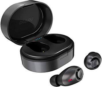 Betron ZH50 True Wireless Earbuds, in Ear Bluetooth Headphones with Noise Cancelling Microphone, 3 Pairs of Different Sized Ear Buds and Charging Case, Black
