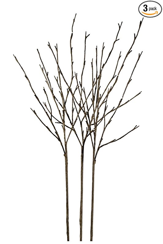 Hi-Line Gift LtdFloral Lights Lighted Willow Branch (set of 3 Branches) with 96 bulbs, 40 inches