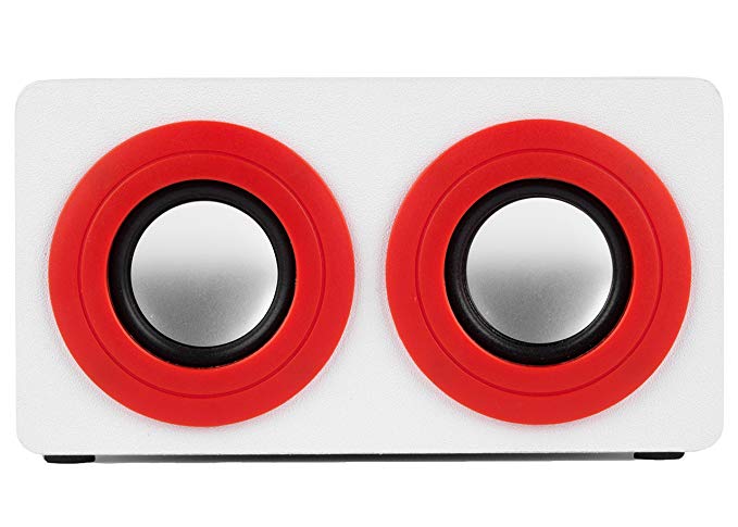Intempo EE0996SWR Portable Mini Blaster Speaker, White/Red, 3 W