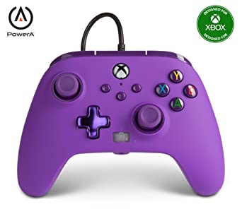 PowerA Enhanced Wired Controller for Xbox Series X|S – Royal Purple, gamepad, wired video game controller, gaming controller, Xbox Series X|S