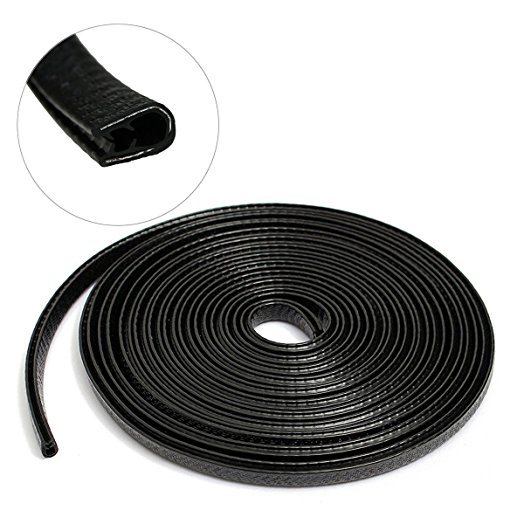 MATCC 4M U Shape Car Rubber Edge Car Edge protective Trim Rubber Seal Protector Guard Strip For Cars Metal Edges Boat