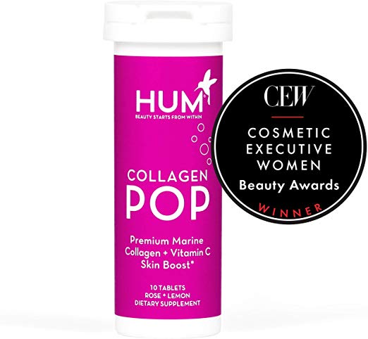 HUM Collagen Pop - Marine Collagen Drink with Vitamin C, Dissolvable Collagen Tablets for Skin Beauty Boost (10 Fizzy Tablets)