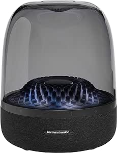 Harman Kardon Aura Bluetooth Box in Schwarz – Tragbarer Bluetooth Lautsprecher mit 360-Grad-Klang