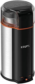 KRUPS Ultimate Super Silent 3 in 1 Blade Grinder for Spice, Dry Herbs and Coffee, 12-Cup, Black