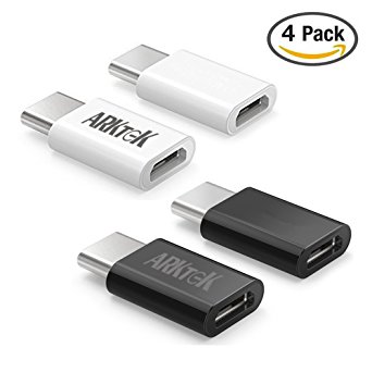 USB-C Adapter, ARKTEK USB Type C (male) to Micro USB (female) Adapter for Data Syncing and Charging (4-Pack)