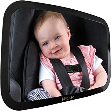 Back Seat Baby Mirror - 60% Off | Perfect View of Rear Facing Car Seat | Extra Large Crystal Clear Reflection | Shatterproof & Lightweight | Great for Baby Shower Gift & Baby Registry