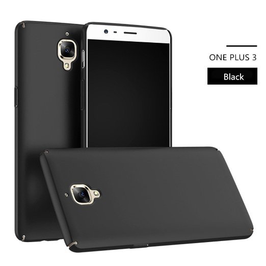 OnePlus 3 Case, Suensan Pc Slim Ultra Thin Lightweight Mesh Hard Defende Case for OnePlus 3 (2016)(1 Black)