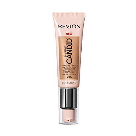 Revlon PhotoReady Candid Natural Finish Foundation, with Anti-Pollution, Antioxidant, Anti-Blue Light Ingredients, without Parabens, Pthalates and Fragrances; Honey Beige.75 Fluid Oz