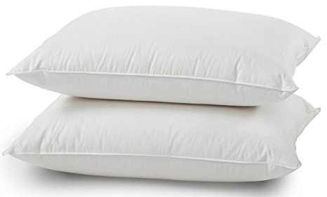 Luxuredown Down and Feather Pillows, Queen Size, Set of 2