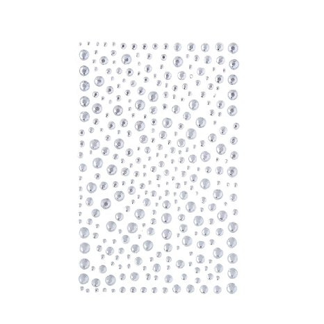 Decora 325 Clear Diamante Stick on Rhinestone Stickers Gems Cards and Self Adhesive Craft Bling