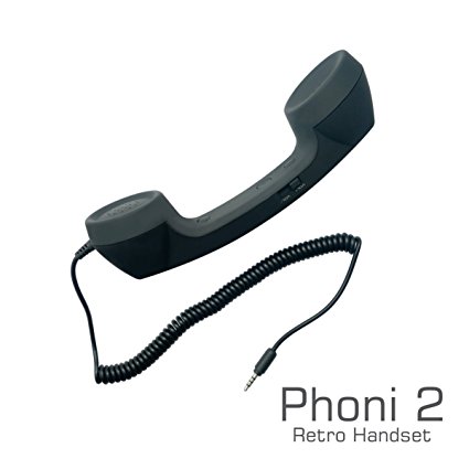 Potronics Portable Health Devices Phoni 2:Retro Mobile Headset POR 904 (Black )