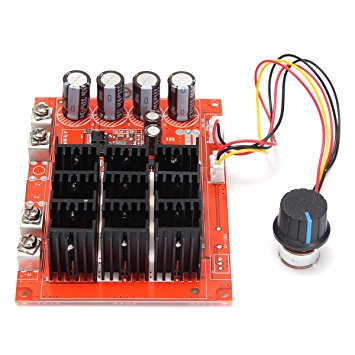 ELEGIANT DC 10-50V 60A High Power Motor Speed Controller PWM HHO RC Driver Controller Module 12V 24V 48V 3000W Extension Cord with Switch