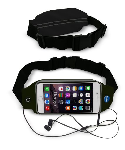Waist Belt Bag Case fits iphone 6 , iphone5 / 5S , Samsung galaxy S6 / S6 Edge, Ipod touch 5 ,iphone 5C, iphone4 / 4S, Samsung galaxy S3 / S3 Mini, Samsung galaxy S4/ S4 Mini, Motorola E, Motorola G 1, Nancy's Shop Running Belt Phone case Series Protective Cases and Sport Exercise Gym belt Waist Packs Bag and Fitness Expandable Weather Resistant (Black)