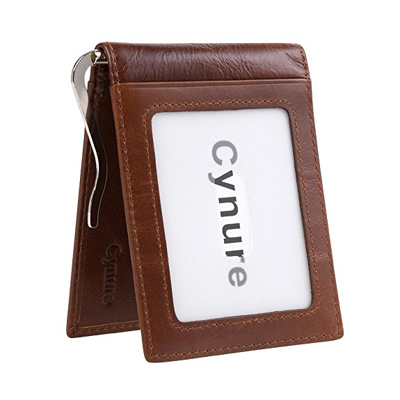 Men's 11 Cards Slots RFID Blocking Slim Wallet Small Leather Bifold Front Pocket Wallet