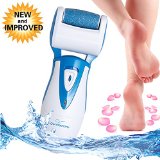 Rechargeable Electric Callus Remover CR900 - Pedicure Tools with 2 Rollers Tested Most Powerful Professional Spa New Design Electronic Foot File - Best for Micro Pedi Health Feet Care - Salon Choice
