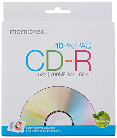 Memorex Value Added 700MB/80 Minute 52X CD-R 10 Pack (32020033356)