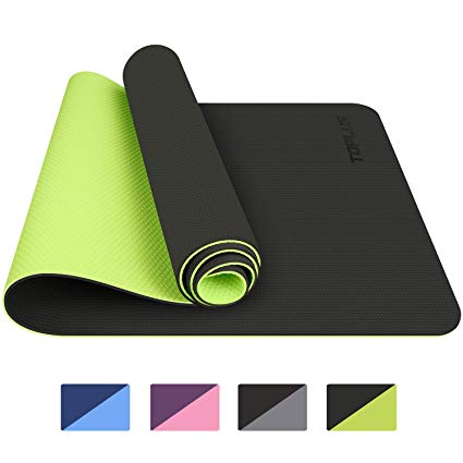 TOPLUS Yoga Mat, Classic Pro Yoga Mat TPE Eco Friendly Non Slip Fitness Exercise Mat with Carrying Strap-Workout Mat for Yoga, Pilates and Gymnastics 183 x 61 x 0.6CM