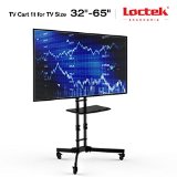 Loctek P3B Universal Mobile TV Cart TV Stand for LED LCD Plasma Displays 32-65 Black