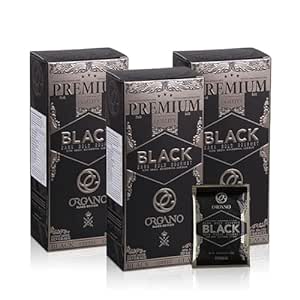 3 Boxes ORGANO Gourmet Black Coffee, 100% Certified Ganoderma Lucidum (90 sachets)