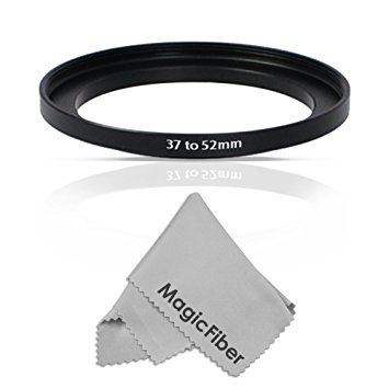 Goja 37-52MM Step-Up Adapter Ring (37MM Lens to 52MM Accessory)   Premium MagicFiber Microfiber Cleaning Cloth