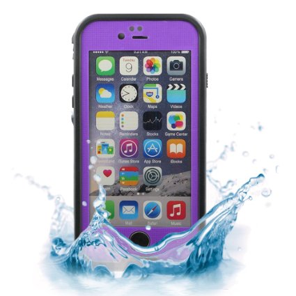 Ruky Water Resistant Best iPhone 6S Waterproof Case for iPhone 6/6S 4.7 Inches,Underwater Shockproof Snowproof Dirtpoof Protection Case - (Purple)