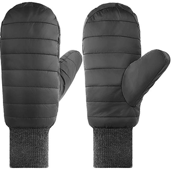 Andake 90% Duck Down Mittens Gloves For Men -20℉ Cold Weather Warm Winter Snow Gloves For Walking Jogging Work Outdoor