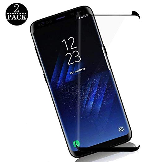 Samsung Galaxy Note 8 Screen Protector, [2-Pack] Toughened Glass Screen Protector, 9H Hardness Scratch and Bubble Resistance, 3D Bending High Definition, Ultra-Clear, Compatible with Samsung Galaxy No