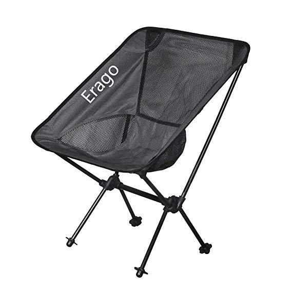 Erago Folding Camping Chair, Portable Beach Chair,Backpack and Lightweight，Perfect for Hiking, Camping, Fishing,Beach, Outdoor