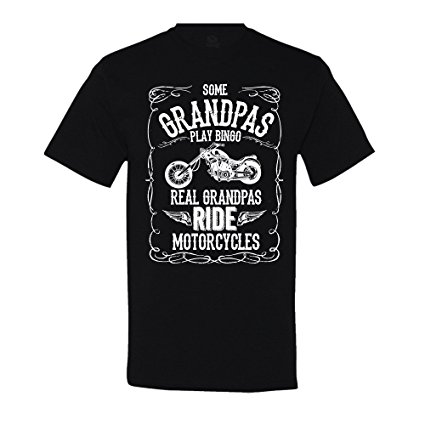 The Shirt Den Some Grandpas Play Bingo, Real Grandpas Ride Motorcycles T-Shirt Vintage Aged To Perfection T-Shirt