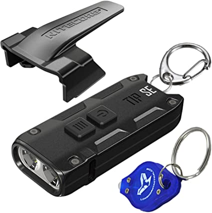 Nitecore Tip SE Black 700 Lumen USB-C Rechargeable EDC Keychain Flashlight with LumenTac Keychain Light