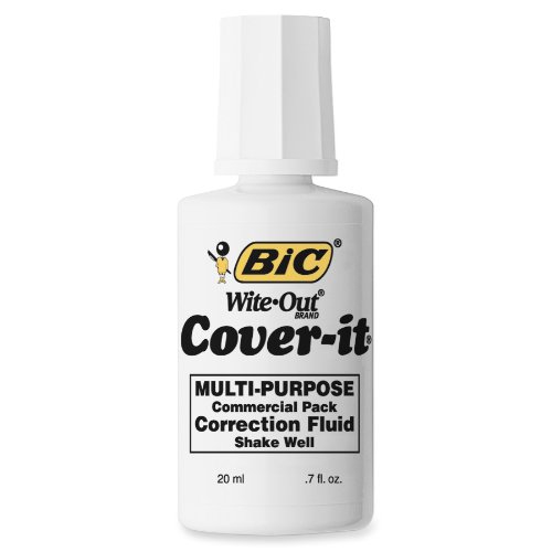 BIC Cover It Correction Fluid, 20 ml, White