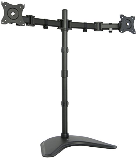 VIVO Dual Monitor Extra-Tall Free-Standing Desk Mount Stand / Holds 2 LCD Screens up to 27” (STAND-V012P)