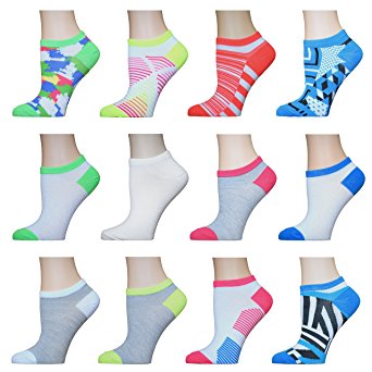 AirStep Women's No Show Athletic Socks - 12 Pack