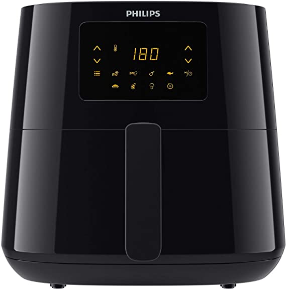 Philips Essential Airfryer with Rapid Air Technology, 1.2Kg, 6.2L, 2000 Watt, 5 portions, Black, HD9270/91