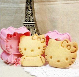 1 Set Cute Kitty Cat Design Baking Cookie Fondant Cake SugarCraft Biscuit Chocolate Clays DIY Modelling Paste Decorating Plunger Cutter Stamp Pull Press Mold Tools Tool