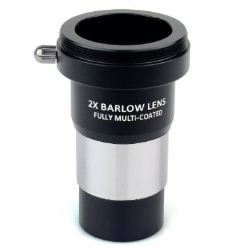 Solomark 1.25" 2x Barlow Lens Metal with M42x0.75 Thread Camera Interface for Telescopes