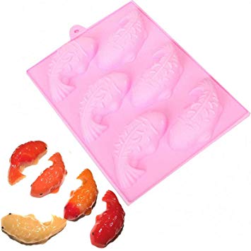 Koi Fish Silicone Mold (Random Color)- MoldFun Carp Mould for Soap, Ice Cube, Jello Shot, Chocolate, Polymer Clay, Plaster