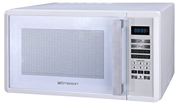 Emerson MW1188W, 1.1 CU. FT. 1000 Watt, Touch Control, White Microwave Oven