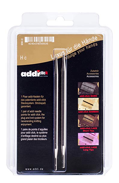 addi Click Interchangeable Knitting Needle Tips Turbo Basic Set 5 inch (13cm) Size US 08 (5.0mm)