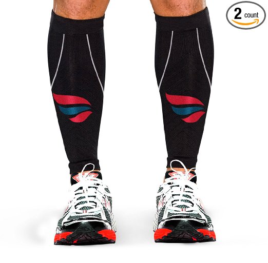 Calf Compression Sleeve - Leg Compression Socks for Shin Splint and Calf Pain Relief - Men Women and Runners - Calf Guard for Running Cycling Maternity Travel Nurses