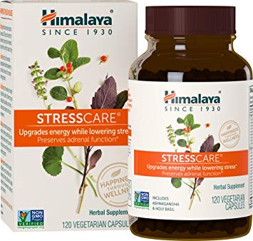 Himalaya StressCare with Ashwagandha & Gotukola for Natural Stress Relief, 120 Capsules, 1 Month Supply